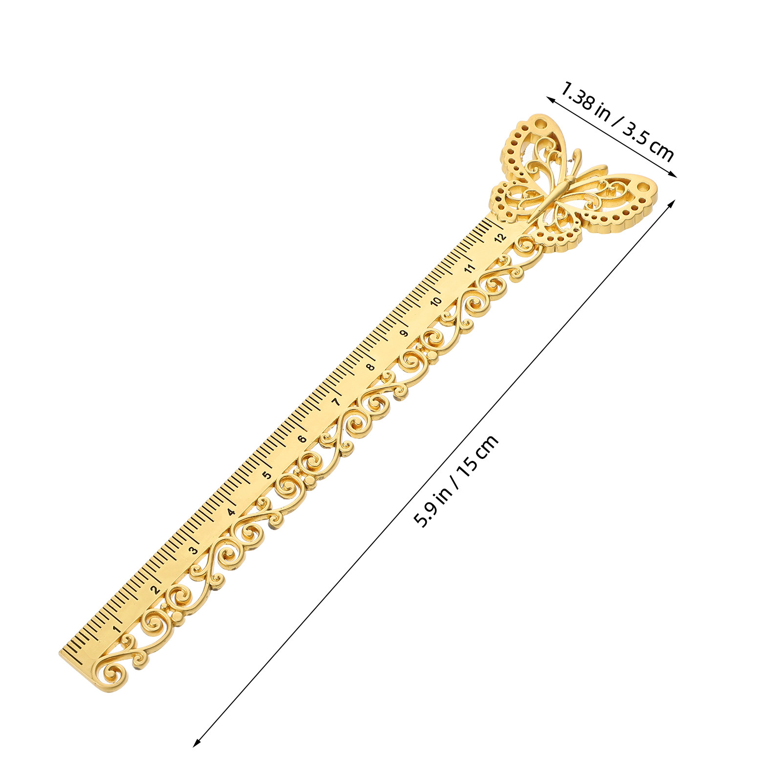 Alloy Bookmark Ruler Hollow Me - Stationery Books review and price