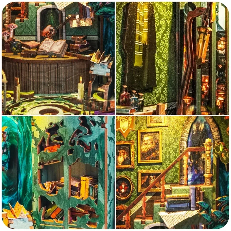 Miniature Model Kits DIY Woode - Diy Wooden Book Nook Kit Shelf Insert review and price