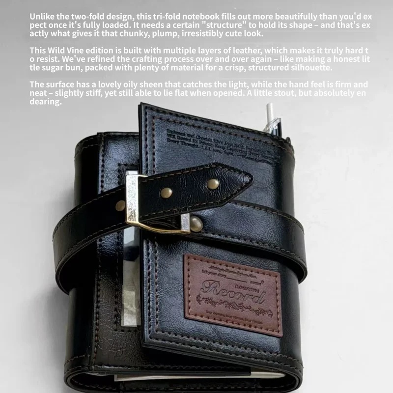 M5 Tri-Fold Leather Vintage Jo - Vintage Leather Journal Notebook review and price