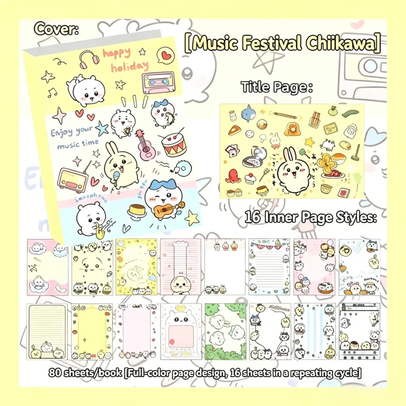 Chiikawa Cute Notebook 80 Shee - Books review and price