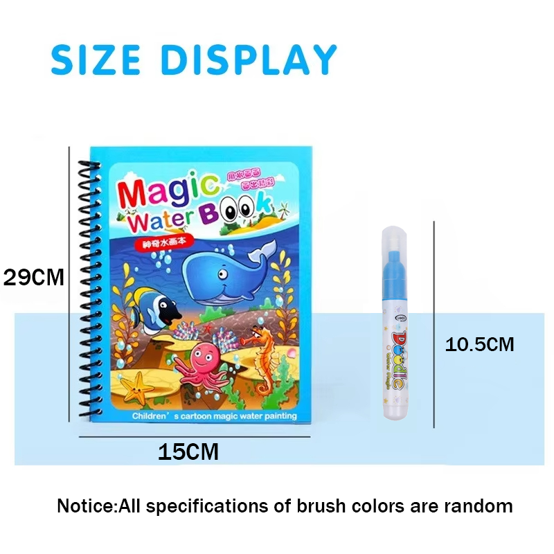 1PC Children's Watercolor Pain - Reusable Water Magic Coloring Book review and price