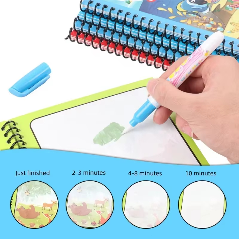 1PC Children's Watercolor Pain - Reusable Water Magic Coloring Book review and price